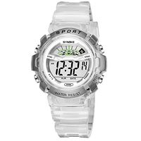 Fxbar, Children Digital Sports Watch LED Screen Bracelet Watches Automatic Watch (White)