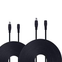Kabenjee 2x 5m/16.4ft DC Power Adaptor Extension Cable,5.5mm x 2.1mm DC Extension Connector Cable for LED Strips-CCTV Security Cameras-Car,Monitors-Ip Camera Dvr Standalone,AHD Security Camera Systems