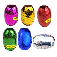 6pcs Shiny Balloon Ribbon Curling Ribbon Roll Metallic String Craft Ribbon for Wrapping Gift(Assorted Color)