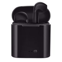 KW i7s TWS Universal Wireless Bluetooth V4.2 Earbuds, Noise Canceling Earphones, Sweat Proof, Twins Stereo Music Headset with Charging Box for Bluetooth Devices (Black)