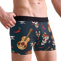WXLIFE Mexican Sugar Skull Music Guitar Boxer Briefs Men's Underwear for Men Boy