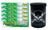 Herb Airtight Container Fresh Kettle with Juicy Jay's Green Trips 1.25 Flavored Hemp Rolling Papers 5 Count DC Crafts Nation- Jolly Roger