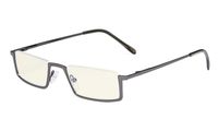 Eyekepper Computer Reading Glasses,UV420 Protection Blue Light Filter,Half-Rim Readers,Gunmetal +1.25