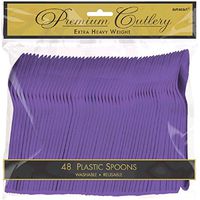 Amscan 8011.25 Premium Heavy Weight disposable-spoons, 9 x 9.2, Purple