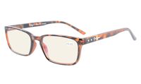 Eyekepper Readers Retro Spring Hinges Computer Eyeglasses (Tortoiseshell, Yellow Tinted Lenses)