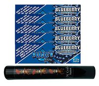 Herb Airtight Tube Pocket Protector with Juicy Jay's Blueberry 1.25 Flavored Hemp Rolling Papers 5 Count DC Crafts Nation- Tiki Man