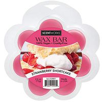 Scentworks Strawberry Shortcake Wax Bar, Wickless Candle Tart Warmer Wax, 100% Vegan and Cruelty-Free, 2.6 Ounce Bar