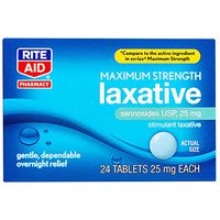 Rite Aid Maximum Strength Senna Laxative and Stool Softener - 24 Tablets | Gentle Constipation Relief