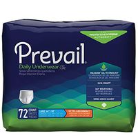Prevail Protective Underwear, Extra Absorbency, Large, 18 Count (Pack of 4 (72 Count))