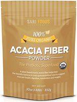 Organic Acacia Fiber Powder (30 Ounce): Natural, Whole Food, Plant Based Prebiotic Superfood for Gut Health