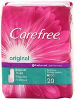 Carefree Pntlnr Org Reg2g Size 20ct Carefree Pantiliners Orinal Regular To Go Frsh Scent 20ct