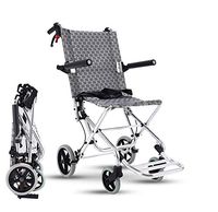Transport Wheelchairs with Carry Bag Seat Belt Back Storage Bag Brakes for Kids and Adult
