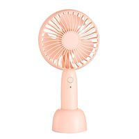 Samply Perosnal Handheld Fan Mini Portable w/USB Rechargeable Battery for Office Outdoor Household Travel, Pink