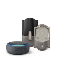 Encode Smart Wifi Deadbolt with Camelot Trim In Satin Nickel Echo Dot (3rd Gen) Charcoal