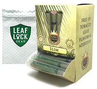 King Palm Slim Cones Dispenser (50 Cones and Tubes) with Leaf Lock Gear Smell Proof Bag