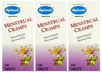 Hyland's Menstrual Cramps Tablets, Natural Relief for Menstrual Pain, 100 Count (Pack of 3)