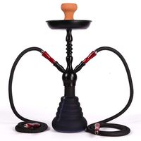3 Colors Hookah Deluxe Hookah Aluminum Shisha Wholeset,Black