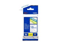 Brother TZe-243 Labelling Tape Cassette, Blue on White, 18 mm (W) x 8 m (L), Laminated, Brother Genuine Supplies