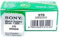 Sony 370 (SR920W) 1.55v Silver Oxide (0% Hg) Mercury Free Watch Battery - Made in Japan x 10 Pieces