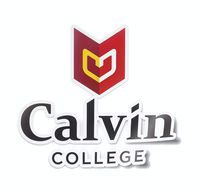 Nudge Printing Calvin College Logo Car Decal from