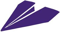 hBARSCI Paper Airplane Vinyl Decal - 5 Inches - for Cars, Trucks, Windows, Laptops, Tablets, Outdoor-Grade 2.5mil Thick Vinyl - Purple