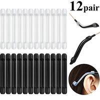 12 Pairs Soft Silicone Eyeglass Ear Cushions Temple Tips Eyeglass Pads Anti Slip Glasses Ear Hook Comfort Ear Grips Eyeglasses Leg Cover Sport Eyeglass Strap Holder for Reading Glasses (Color Set 2)