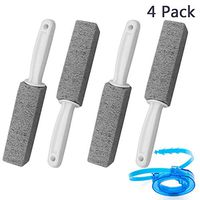 Pumice Cleaning Stone Handle Toilet a Drain Snake, Hard Water& Toilet Bowl Ring Remover, Stains Paint& Pool Tile Cleaner Kitchen/Grill/Bath/Spa/Tile/Household Cleaning(4pack)
