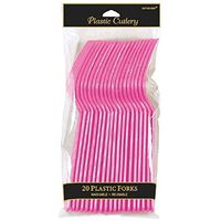 Amscan 4549.1030000000001 Party Supplies, 20 pieces, Bright Pink