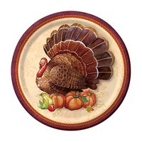 Creative Converting 8 Count Sturdy Style Paper Lunch Plates, 7", Thanksgiving Elegance