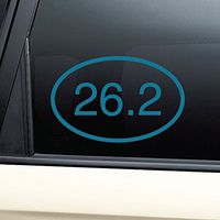 Nashville Decals 26.2 Marathon Euro Oval Vinyl Decal Laptop Car Truck Bumper Window Sticker - Teal