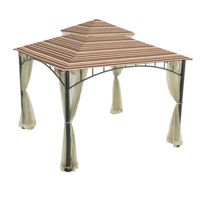 Garden Winds Replacement Canopy Top Cover for The Madaga Gazebo - Stripe Canyon