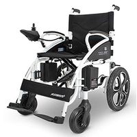 L&QQ Electric Wheelchair Foldable Lightweight Electric Power Wheelchairs (Black)