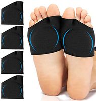 Metatarsal Sleeve with Gel Pads - 2 Pairs - Ball of Foot Cushions with Soft Gel - Fabric Compression - Help Metatarsalgia, Mortons, Neuroma, Calluses Blisters, Diabetic Feet - for Women, Men (Black)