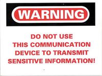 Do Not Use This Communication Device. Sticker 10-Pack