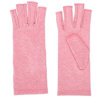 Huakii Open Finger Gloves, Compression Arthritis Therapy Gloves for Joint Pain Relief(L)