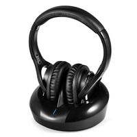 Wireless TV Headphones RF Headphones with Charging Dock HiFi Transmitter 328 Feet Wireless Range Clear Stereo Sound Support Optical Coaxial AUX RCA Audio Output Ideal for Hard of Hearing