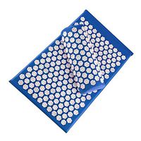 ASDY Lotus Acupuncture Mat Massage Yoga Mats Fitness Massage Cushion Acupuncture Massage Mat Acupressure Mat and Pillow Set Pin Pad,Blue