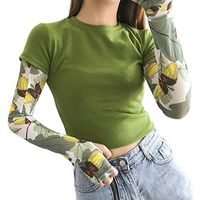 Happinter Cute Cartoon Avocado Fruit Print Arm Sleeves Cover For Women Girl Summer Outdoor Cycling Cooling Sun Protection