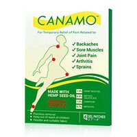 CANAMO Pain Relieving Patches with Hemp Oil for Arthritis, Back Pain, Joint and Muscle Pain