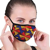 African Ankara Print Mouth-Muffle Health Mouth Covers Reusable Outdoor Face Cover for Adults Teens Black