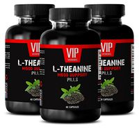 Pure l theanine Powder - L-THEANINE Mood Support- Promote Sleep - 3 Bottles 180 Capsules