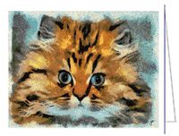 Fat Cat - Notecards- Set of 6 with Envelopes by Doggylips