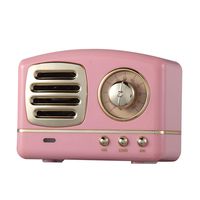 Rockrok Retro Wireless Vintage Portable Bluetooth Stereo Speaker Enhanced Bass USB TF Card Slot Handsfree Calling