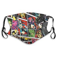 Persona 5 Glasses Anti-Smog Mask,Adjustable Earloop Face Double Layer Mask,Washable, Reusable Masks,Protection from Dust, Pollen, Pet Dander, Other Airborne Irritants
