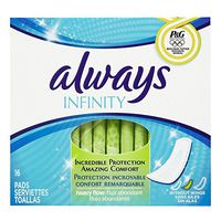 ALWAYS INFINITY HEAVY UNSCENTED NO WINGS 16CT (PACK OF 9)