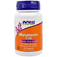 NOW Foods - Melatonin 3 mg 60 caps (Pack of 6)