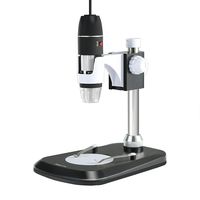 Koolertron USB Digital Microscope 2MP 40X-800X Endoscope Video Camera Magnifier with 8 Adjustable LED Light and Height Adjustable Stand for Studens Children Circuit Board Inspection Coin Collection