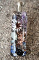 Hawaiian Healing Orgonite: Orgone Energy Pendants for Headaches and Migraines with Hematite, Lapis Lazuli, Aquamarine and Amethyst (Large Bar)