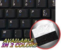 NETBOOK SPANISH KEYBOARD STICKERS ON BLACK BACKGROUND