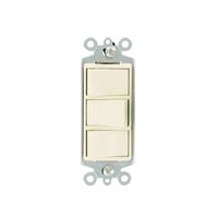 Leviton 1755-A 15 Amp, 120 Volt, Decora Single-Pole, AC Combination Switch, Commercial Grade, Non-Grounded, Almond